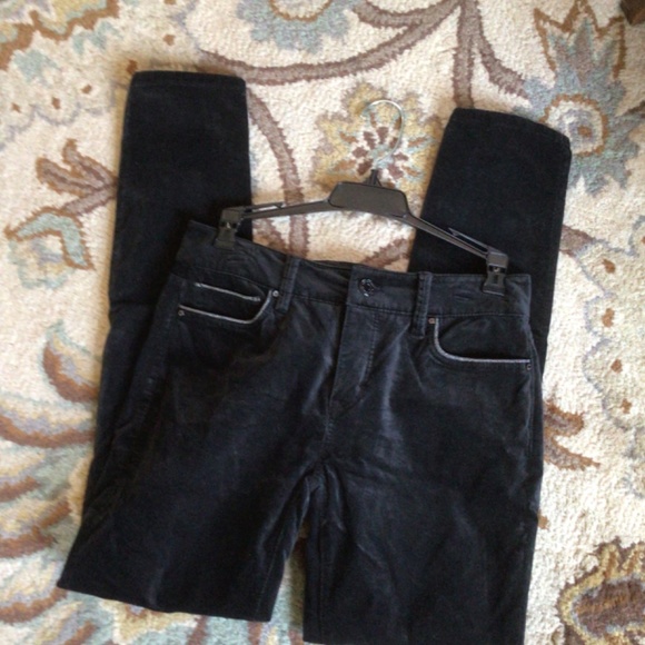 WHBM Velvet Mid Rise Skinny Jeans in Black Smoke sz 2 - Picture 8 of 8